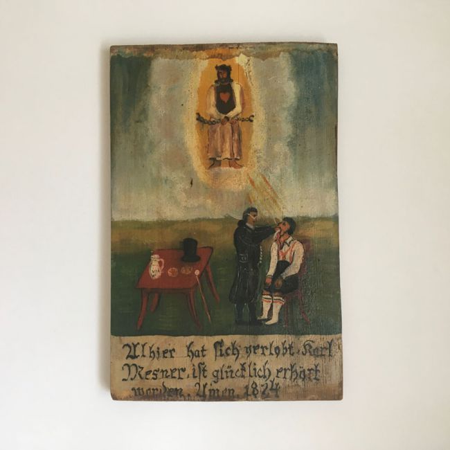 Ex Voto / Votivbild - Biedermeier, 19. Jahrhundert