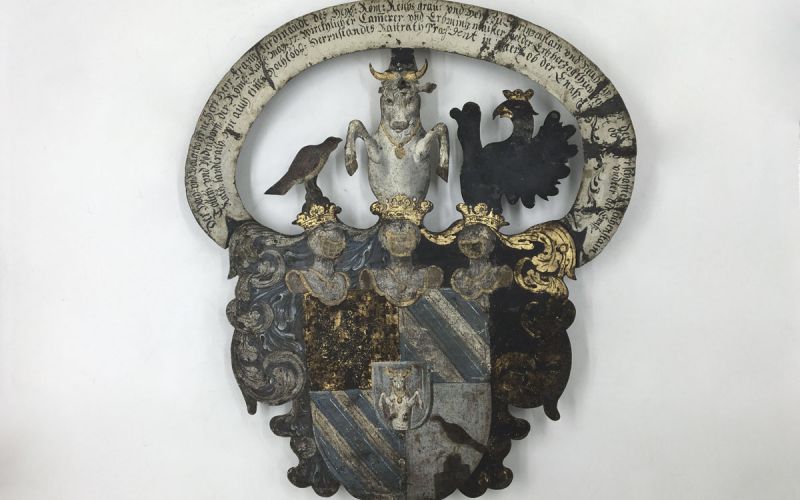Wappenschild - Franz Ferdinand, Graf von und zu Sprinzenstein und Neuhaus (1671 - 1728)